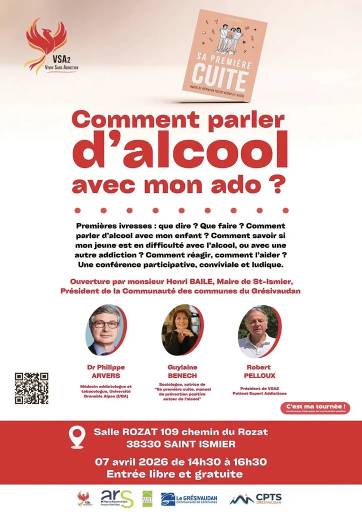 affiche conférence VSA2 - Comment parler d'alcool avec mon ado - St-Ismier-07-04-2026